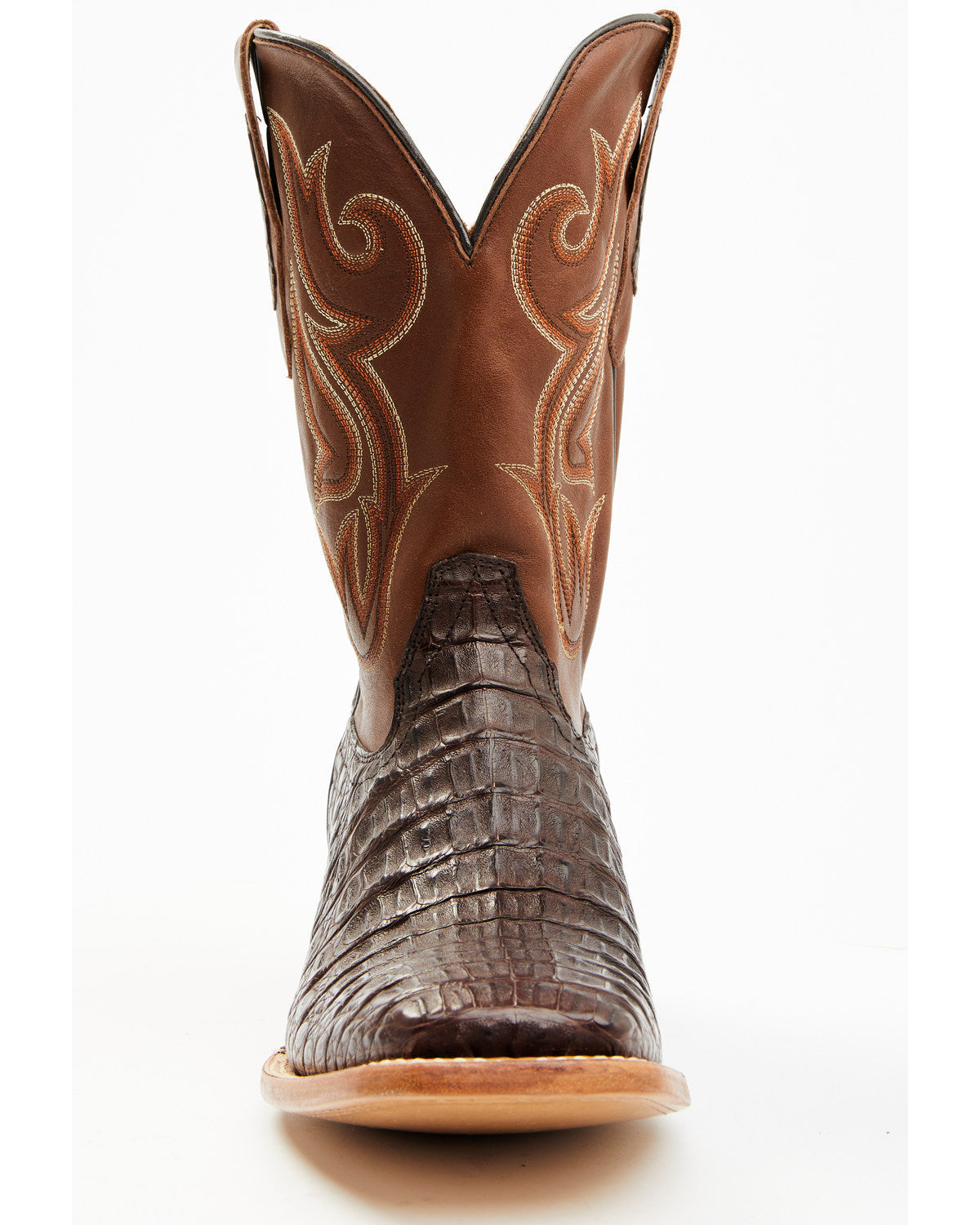 Men's Exotic Caiman Western Boots - Broad Square Toe