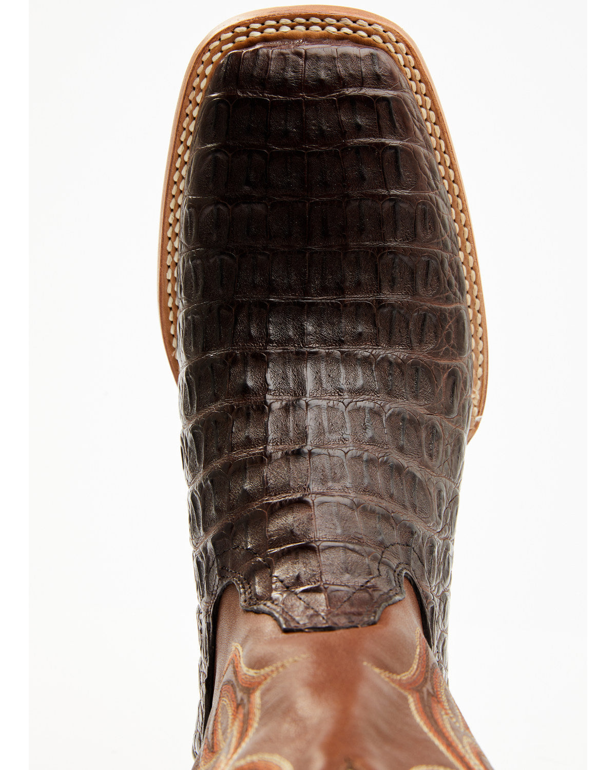 Men's Exotic Caiman Western Boots - Broad Square Toe