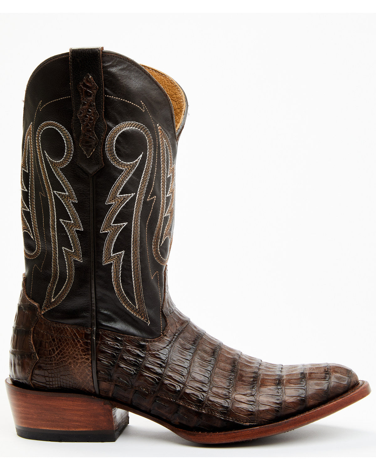 Men's Exotic Caiman Western Boots - Round Toe