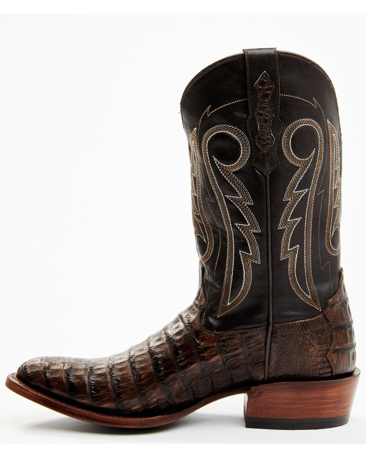 Men's Exotic Caiman Western Boots - Round Toe