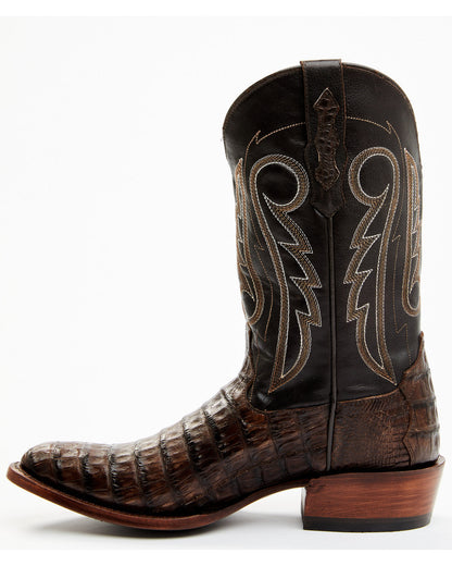 Men's Exotic Caiman Western Boots - Round Toe