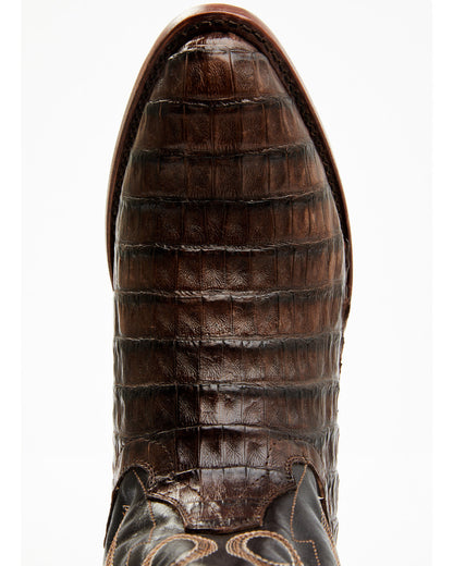 Men's Exotic Caiman Western Boots - Round Toe