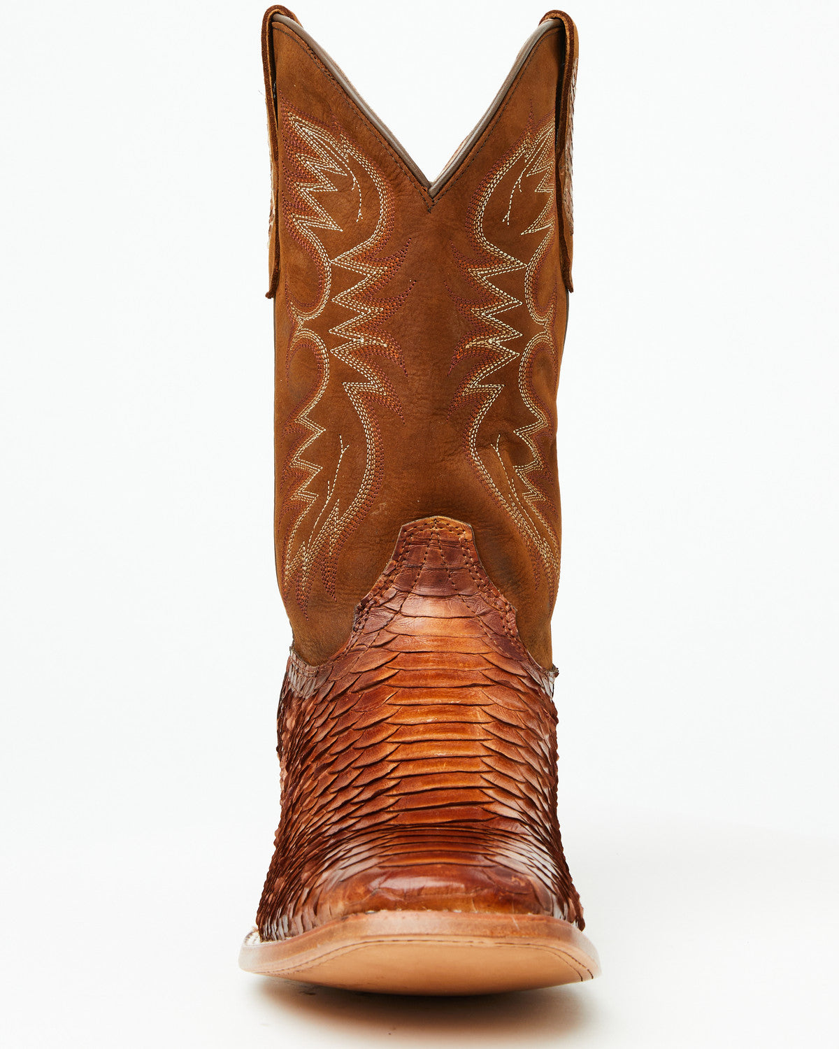 Men's Brandy Exotic Python Western Boots - Broad Square Toe