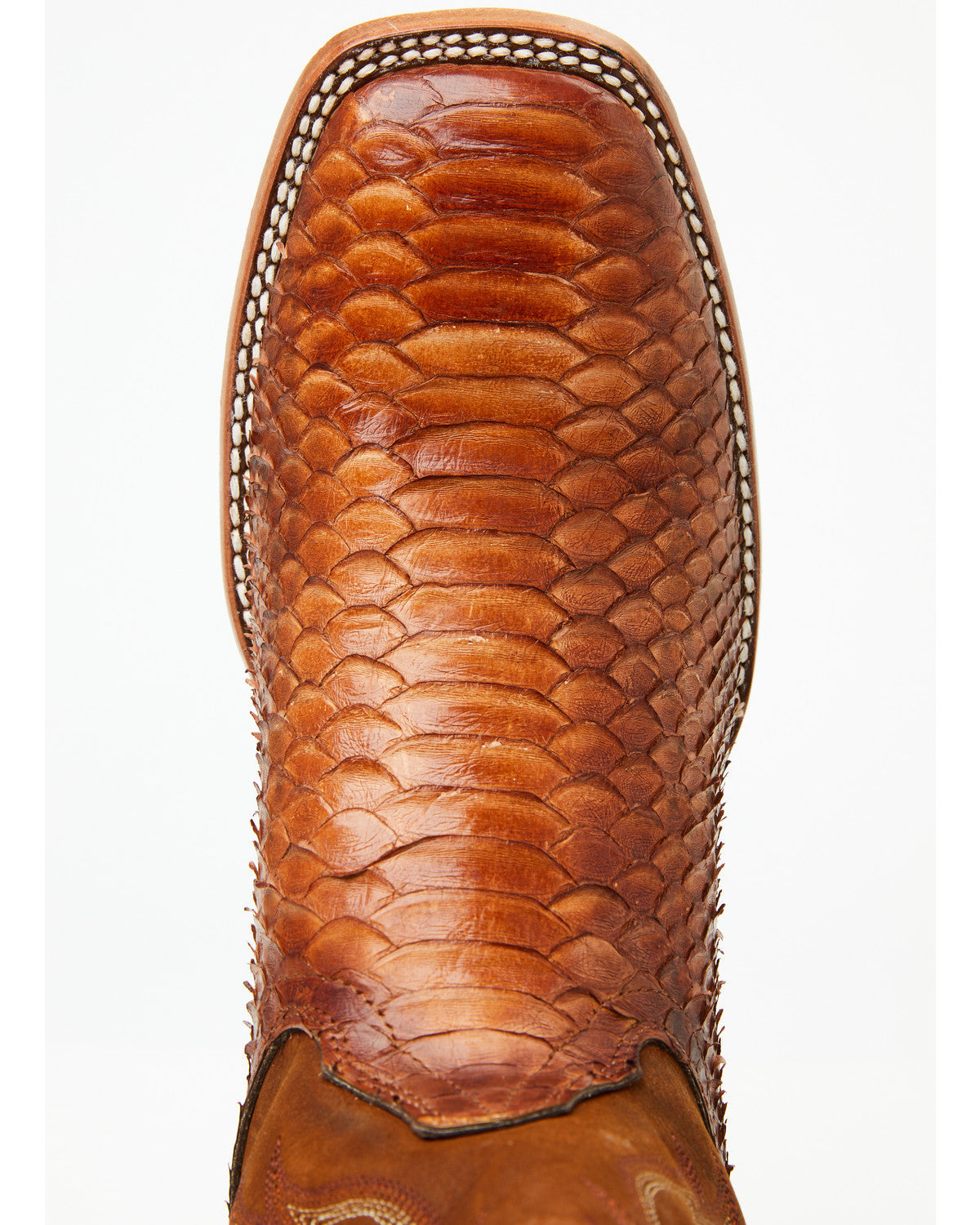 Men's Brandy Exotic Python Western Boots - Broad Square Toe