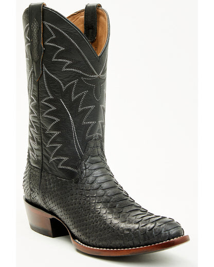Men's Exotic Python Western Boots - Round Toe