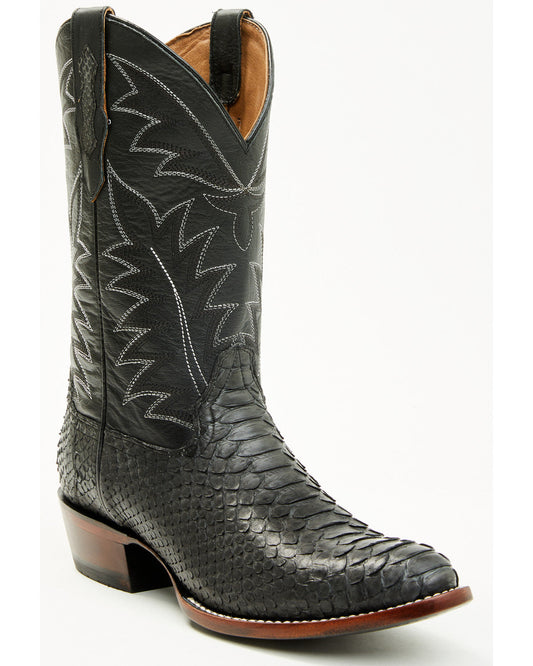 Men's Exotic Python Western Boots - Round Toe