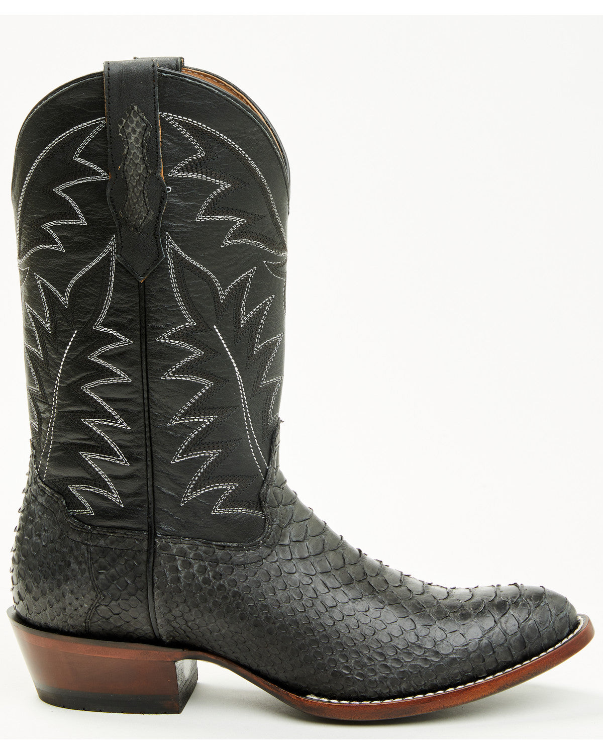 Men's Exotic Python Western Boots - Round Toe