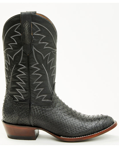 Men's Exotic Python Western Boots - Round Toe