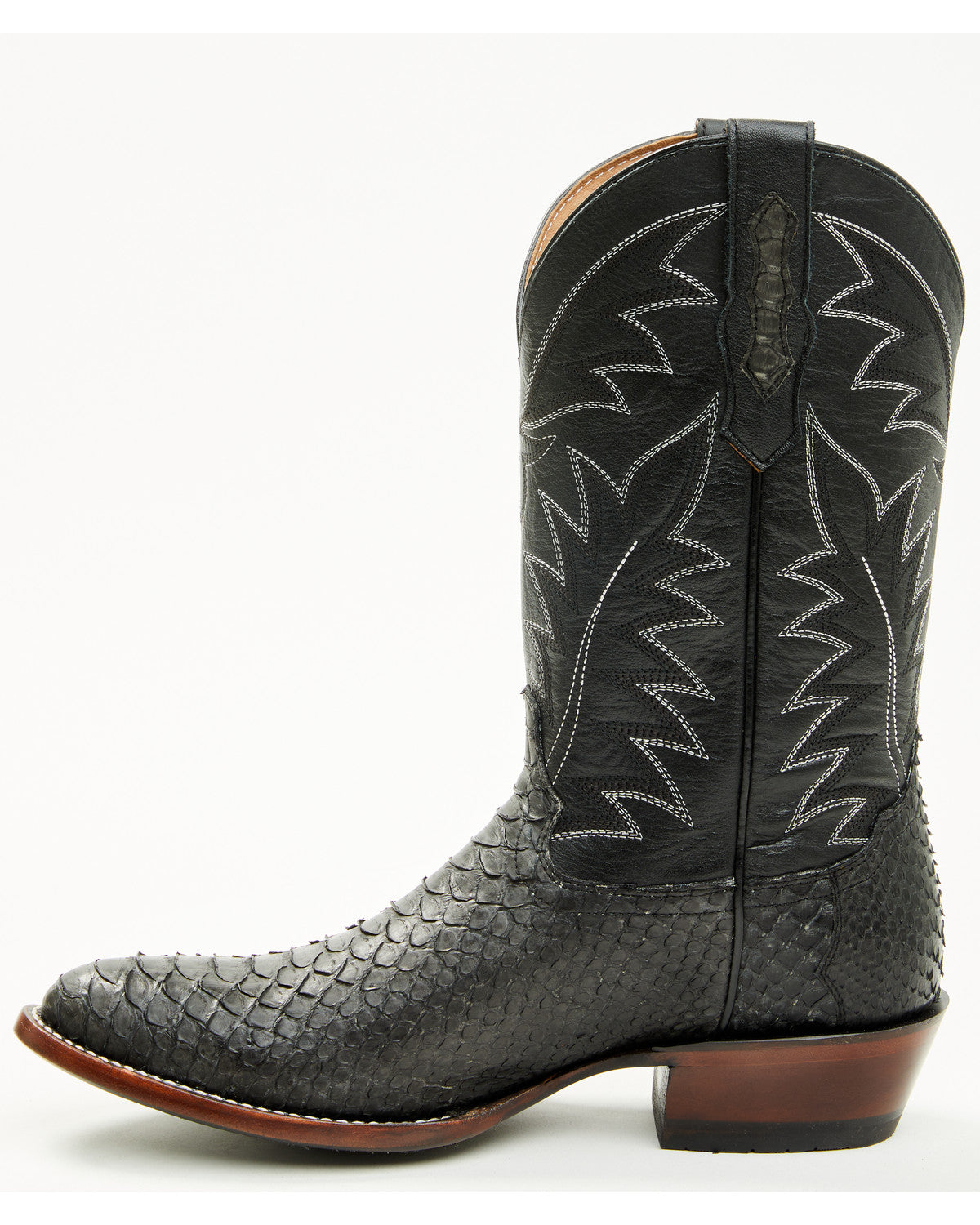 Men's Exotic Python Western Boots - Round Toe