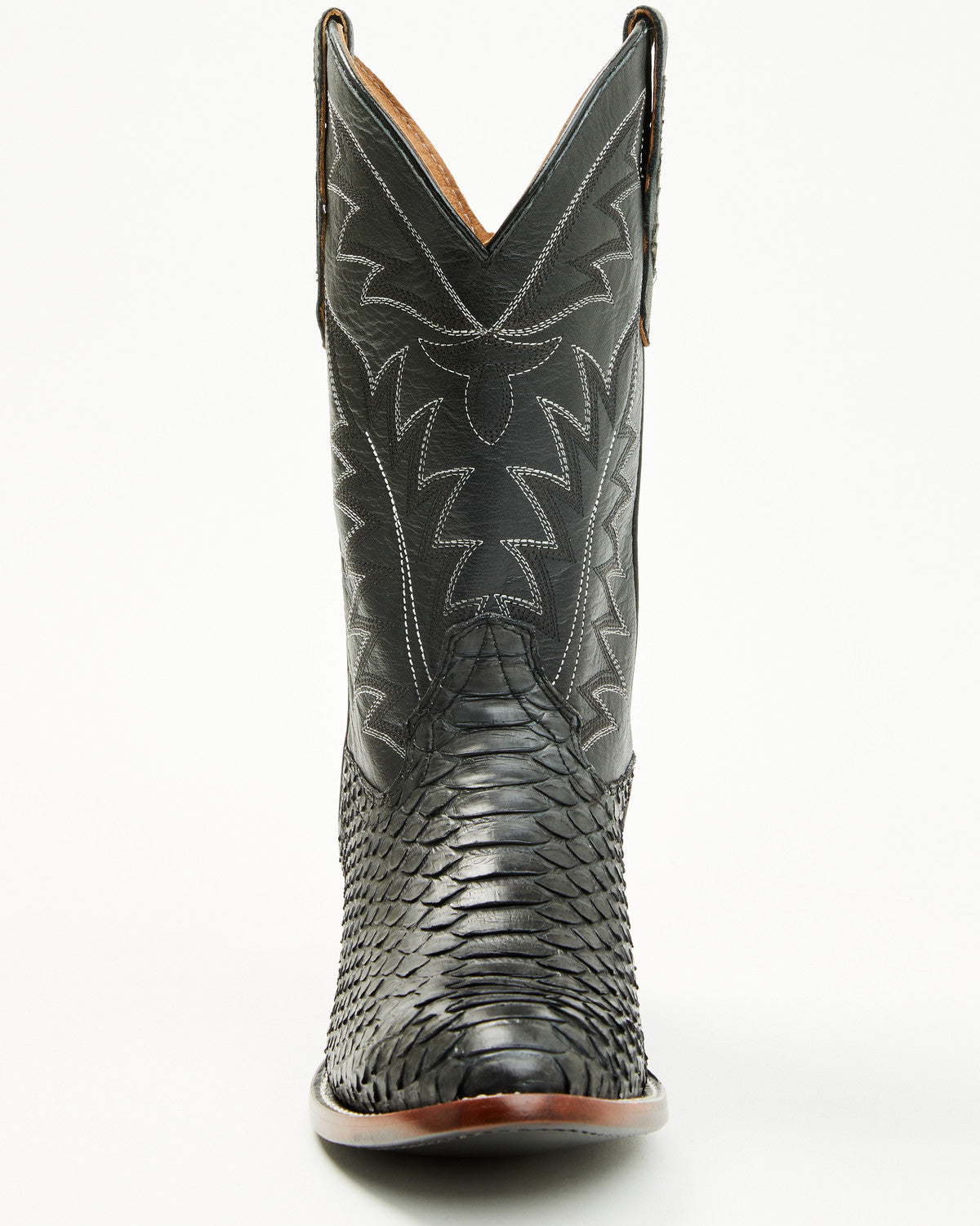 Men's Exotic Python Western Boots - Round Toe