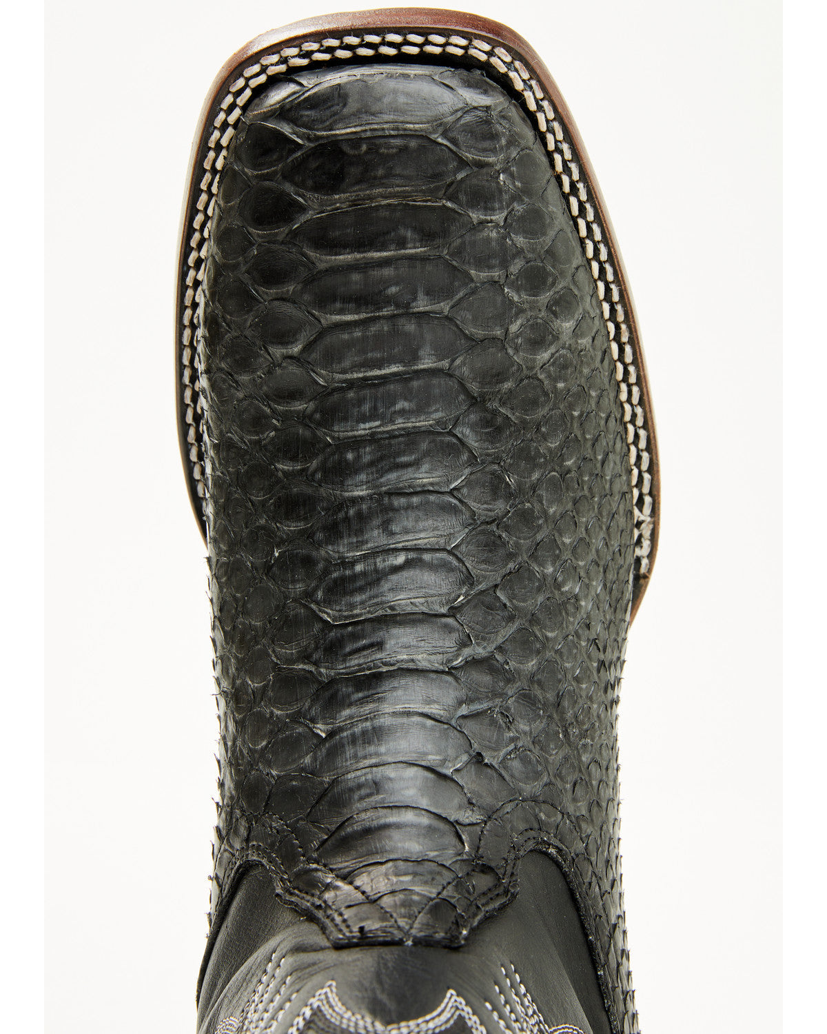 Men's Exotic Python Western Boots - Broad Square Toe