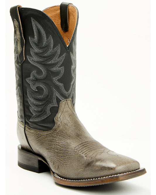 Men's Exotic Ostrich Belly Western Boots - Broad Square Toe