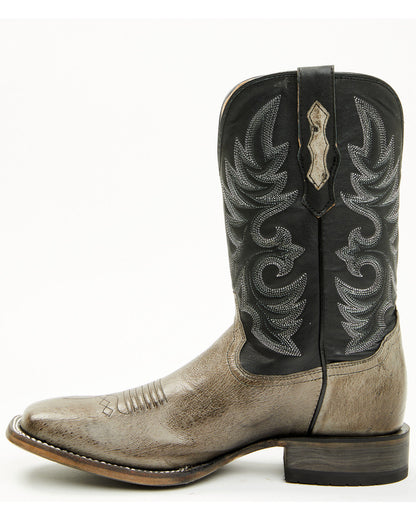 Men's Exotic Ostrich Belly Western Boots - Broad Square Toe