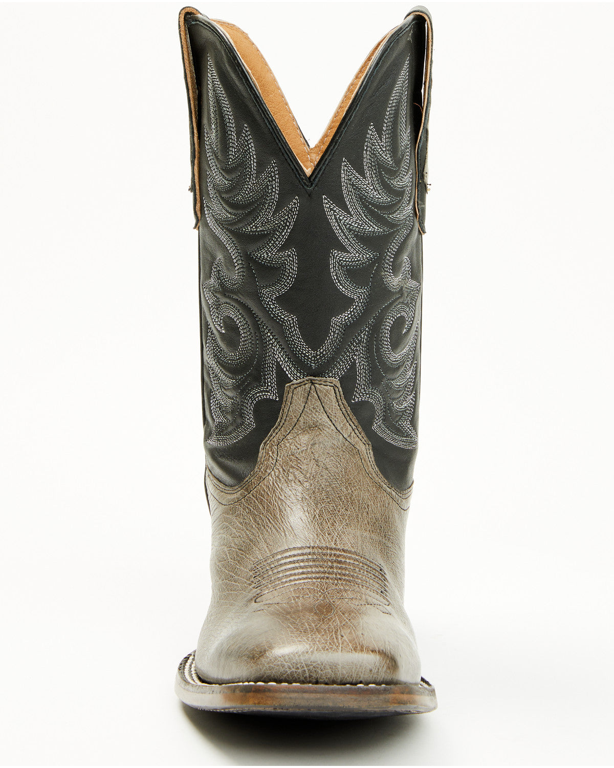 Men's Exotic Ostrich Belly Western Boots - Broad Square Toe