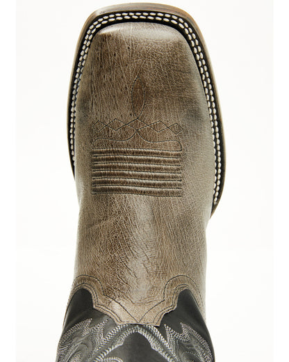 Men's Exotic Ostrich Belly Western Boots - Broad Square Toe