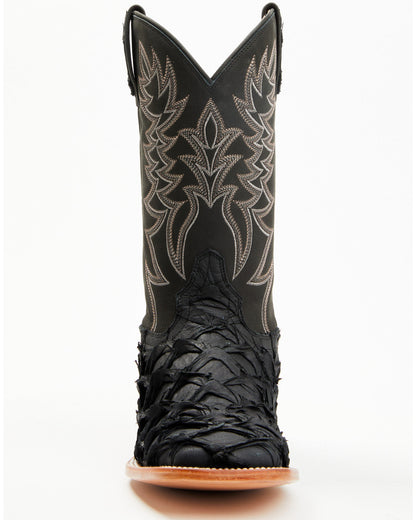 Men's Exotic Pirarucu Western Boots - Broad Square Toe