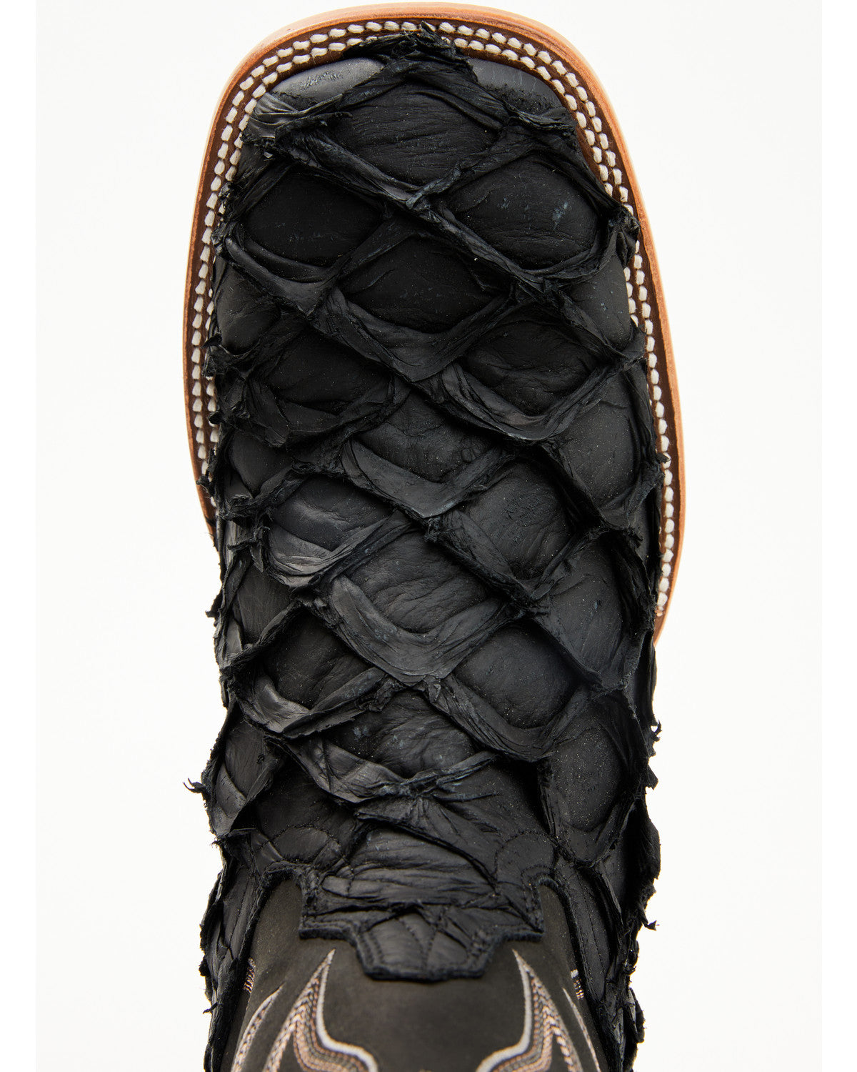 Men's Exotic Pirarucu Western Boots - Broad Square Toe