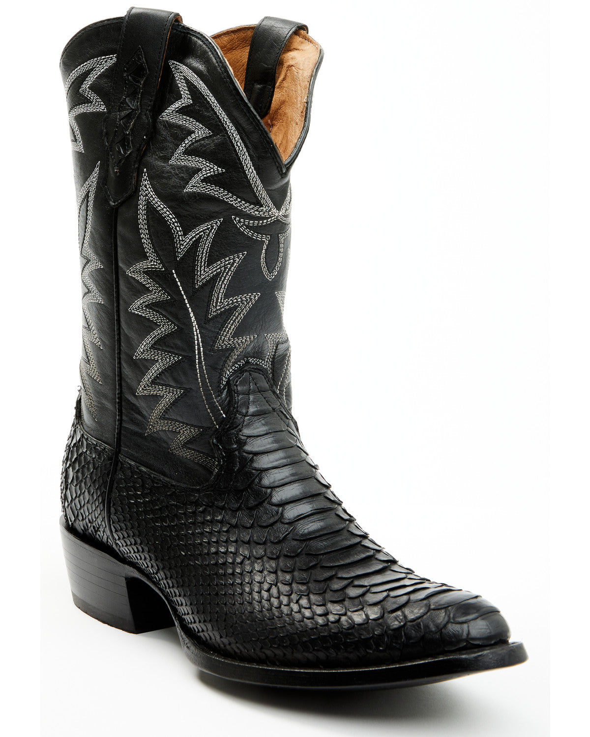 Men's Exotic Python Western Boots - Round Toe