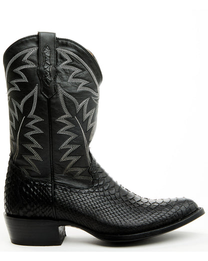 Men's Exotic Python Western Boots - Round Toe