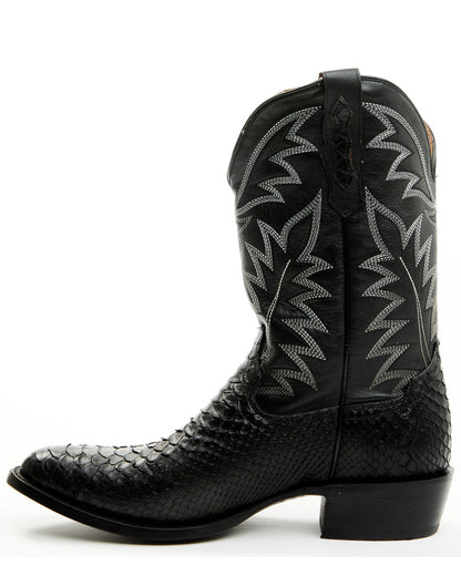 Men's Exotic Python Western Boots - Round Toe
