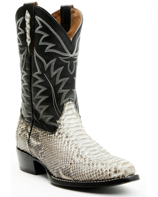 Men's Exotic Python Western Boots - Medium Toe