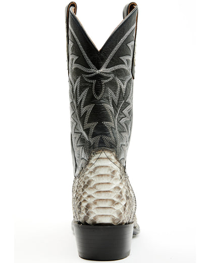Men's Exotic Python Western Boots - Medium Toe
