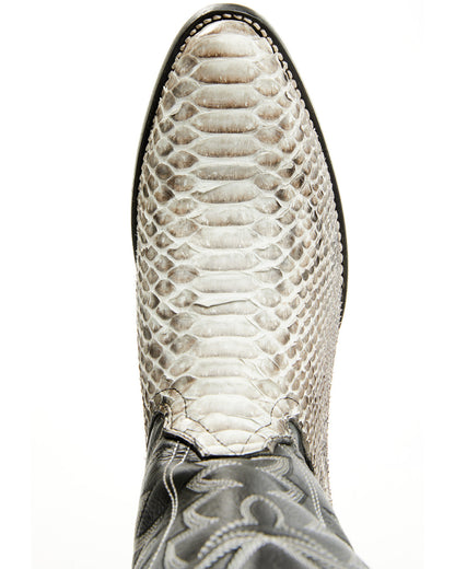 Men's Exotic Python Western Boots - Medium Toe