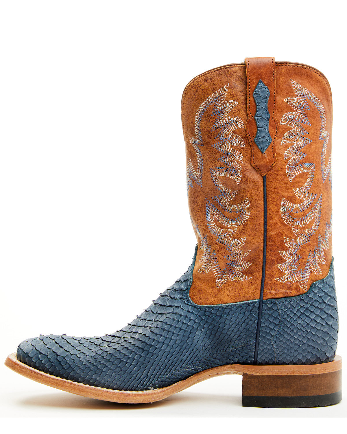Men's Exotic Python Vulturno Western Boots - Broad Square T
