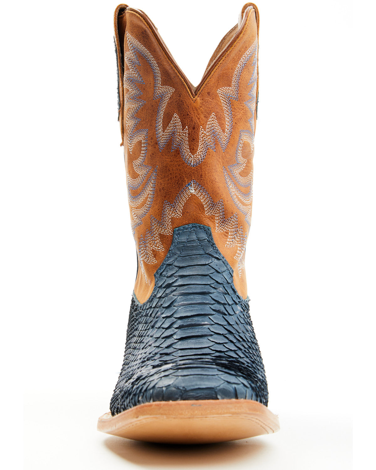 Men's Exotic Python Vulturno Western Boots - Broad Square T