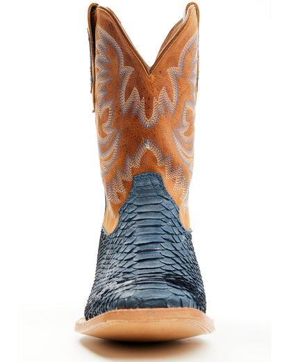 Men's Exotic Python Vulturno Western Boots - Broad Square T