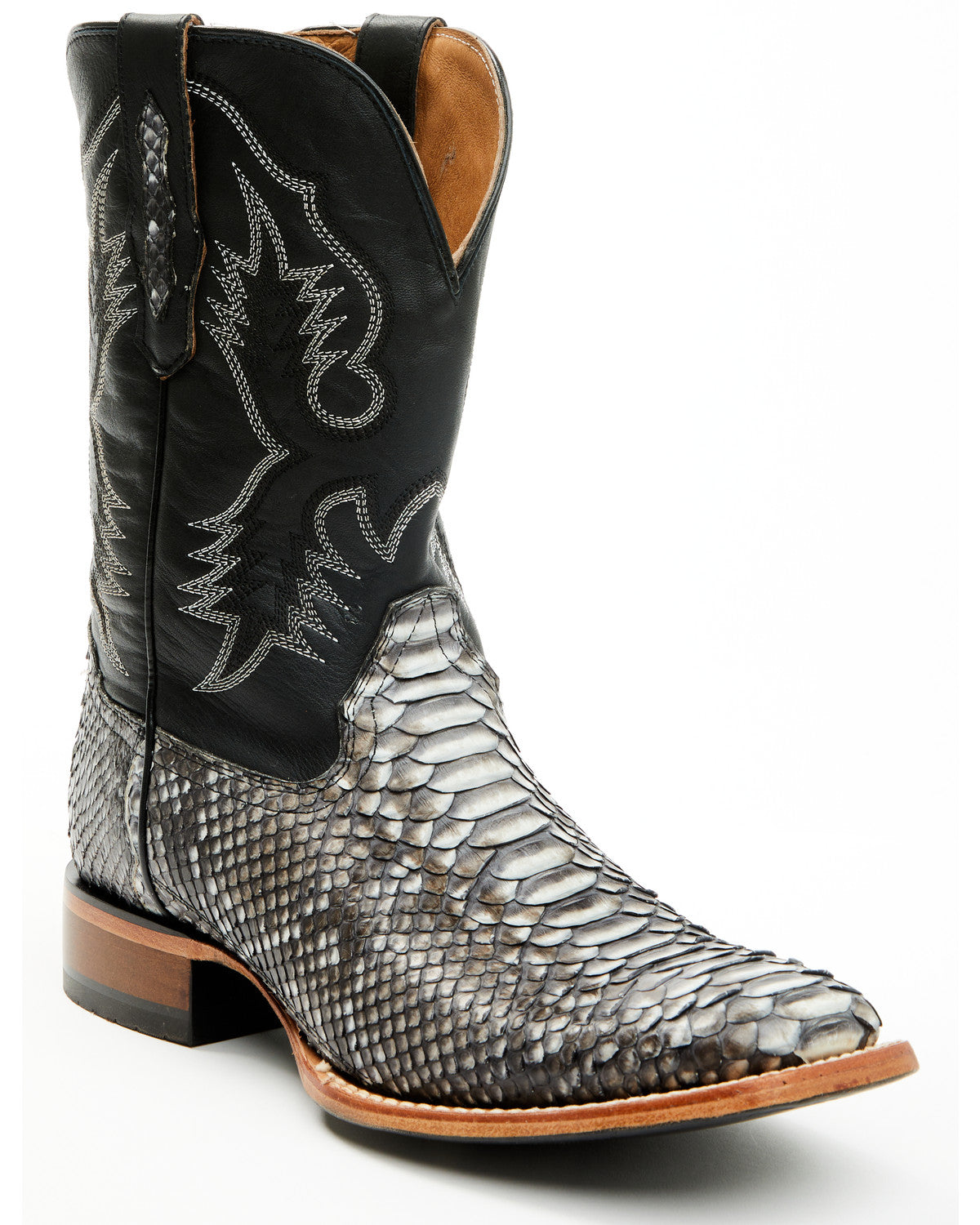 Men's Exotic Python Nevado Western Boots - Broad Square Toe