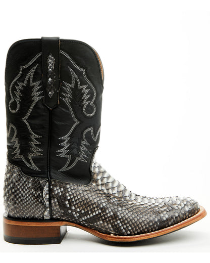 Men's Exotic Python Nevado Western Boots - Broad Square Toe