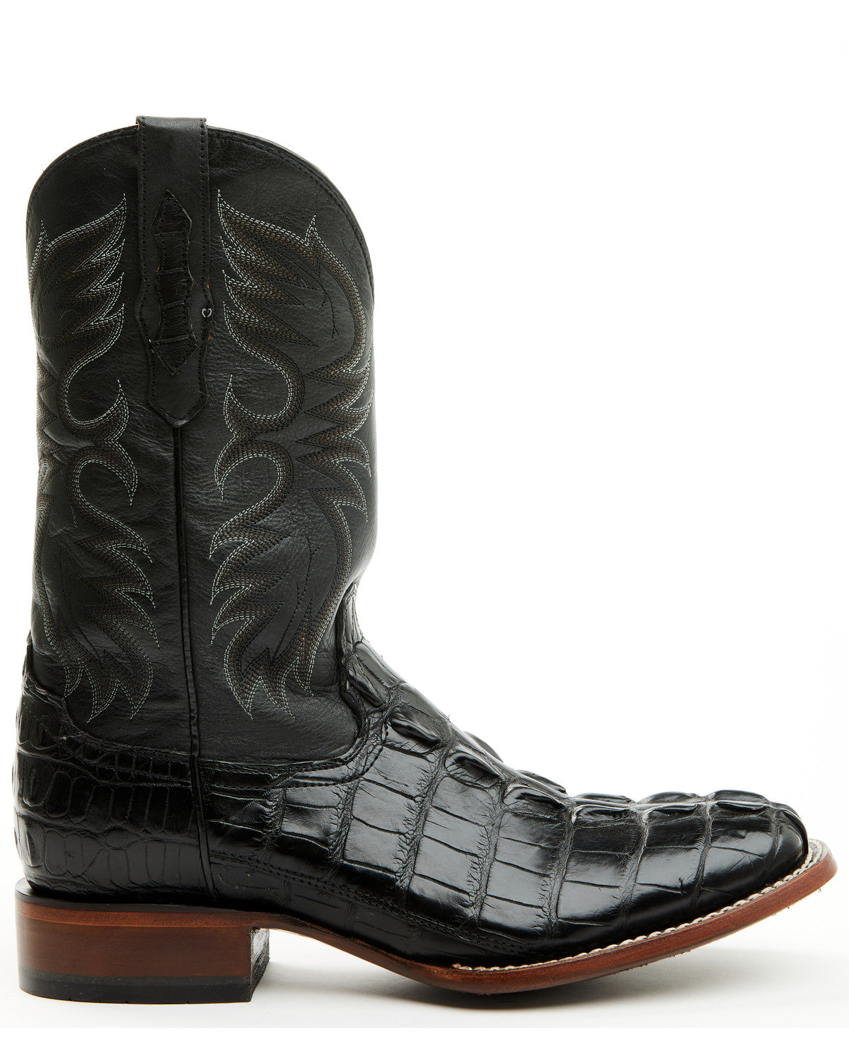 Men's Exotic Alligator Western Boots - Broad Square Toe