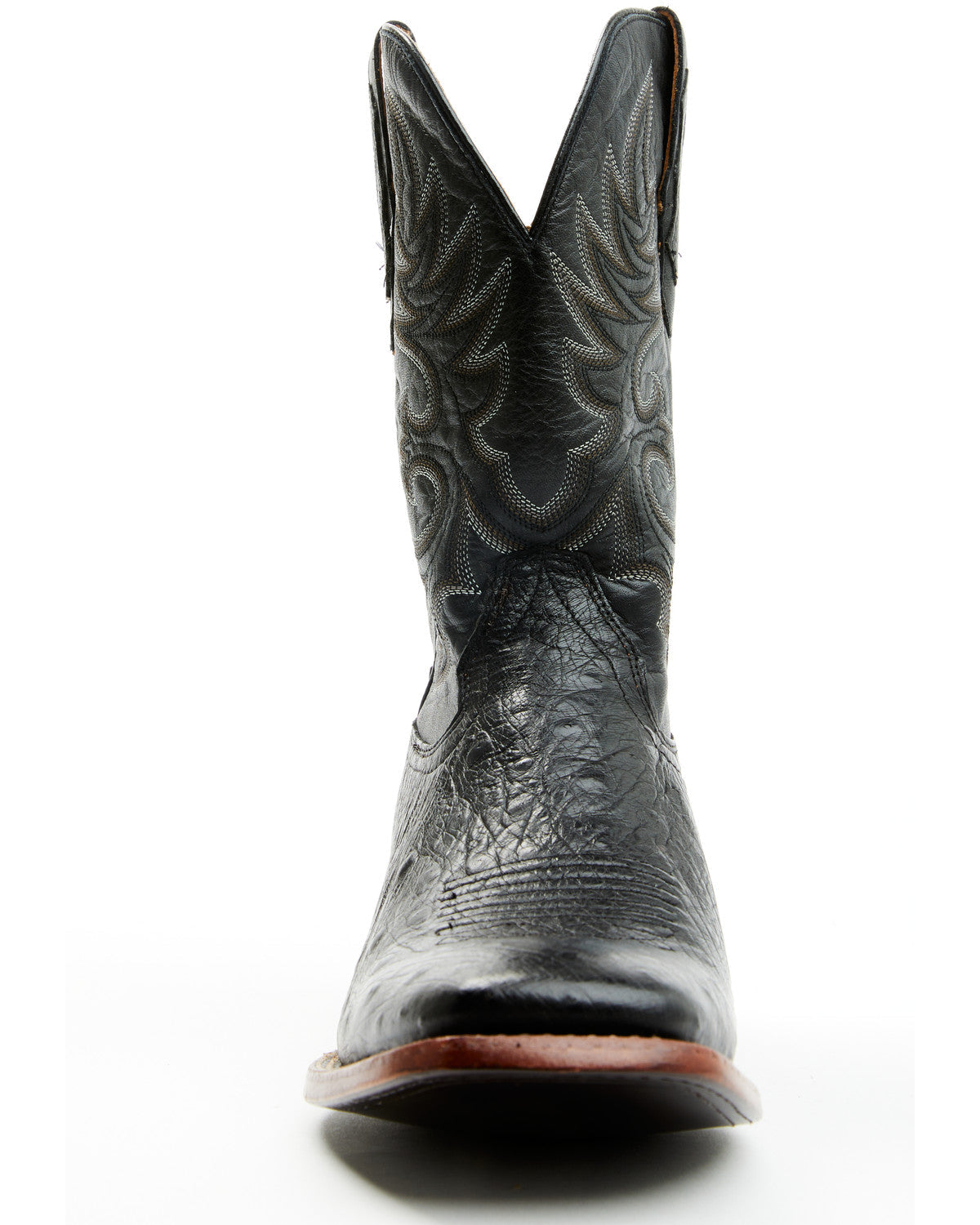 Men's Exotic Smooth Ostrich Western Boots - Broad Square To