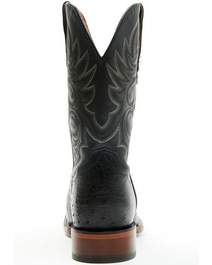 Men's Exotic Smooth Ostrich Western Boots - Broad Square To