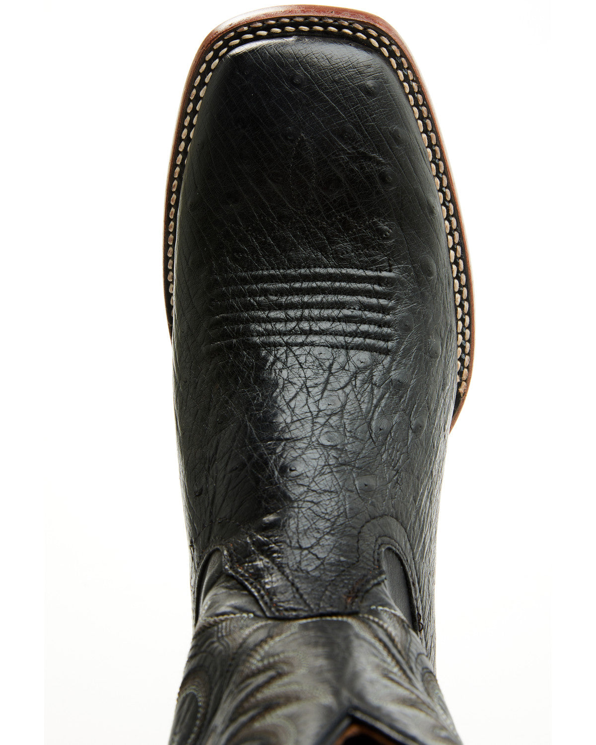 Men's Exotic Smooth Ostrich Western Boots - Broad Square To