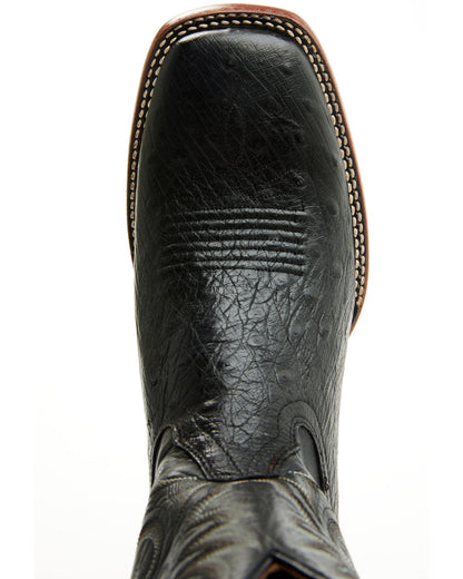 Men's Exotic Smooth Ostrich Western Boots - Broad Square To