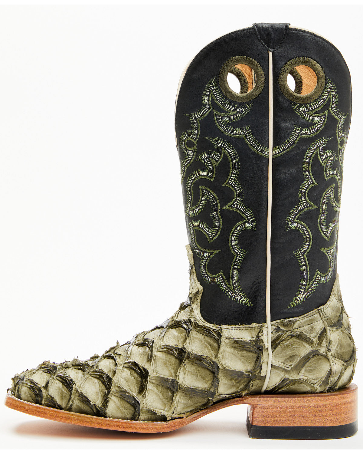 Men's Malaga Exotic Pirarucu Western Boots - Broad Square T