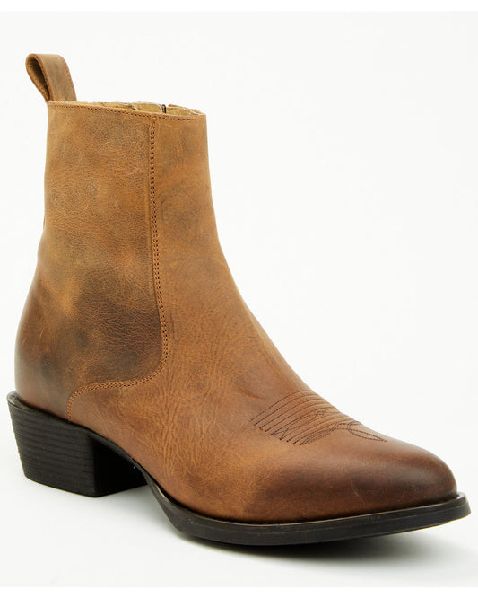 Men's Larsen Western Ankle Boots - Round Toe