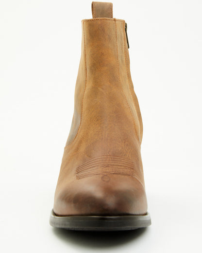 Men's Larsen Western Ankle Boots - Round Toe