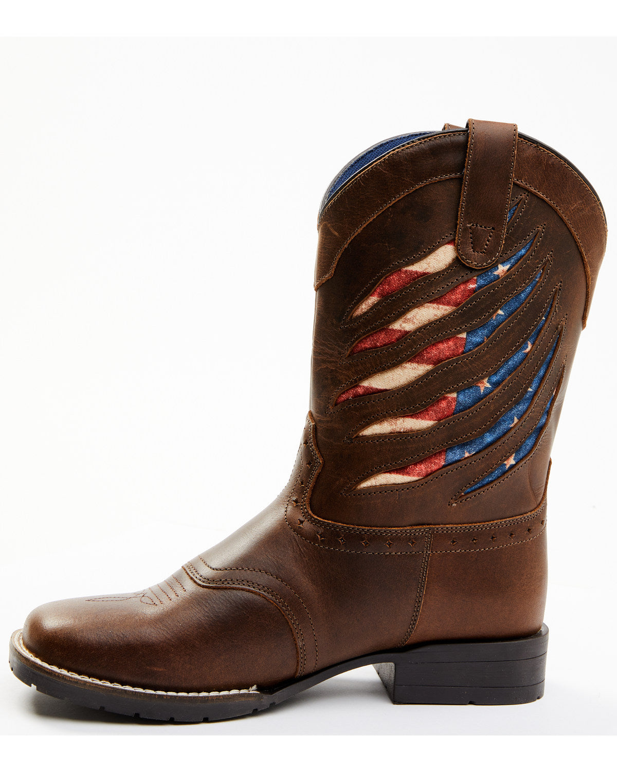 Boys' Ripped Flag Western Boots - Broad Square Toe