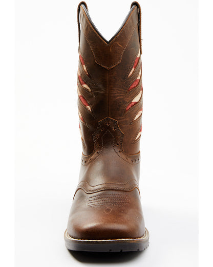 Boys' Ripped Flag Western Boots - Broad Square Toe