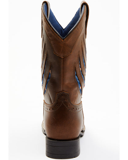 Boys' Ripped Flag Western Boots - Broad Square Toe