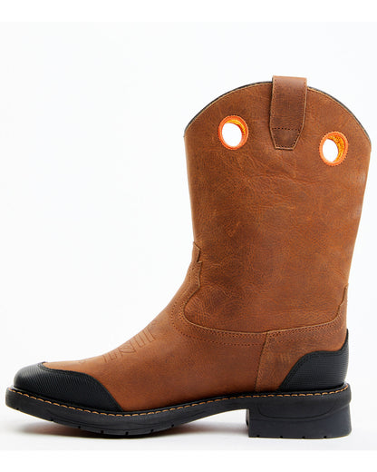Boys' Skull Work Boots - Broad Square Toe