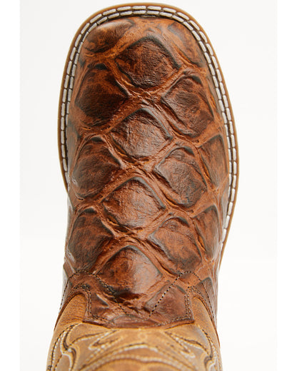 Boys' Duke Pirarucu Print Western Boots - Broad Square Toe