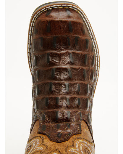 Boys' Dale Crocodile Print Western Boots - Broad Square Toe