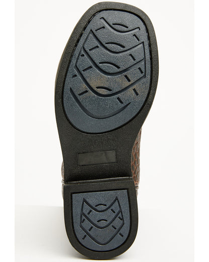 Boys' Dale Crocodile Print Western Boots - Broad Square Toe
