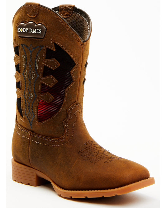 Boys' Light Up Western Boots - Broad Square Toe