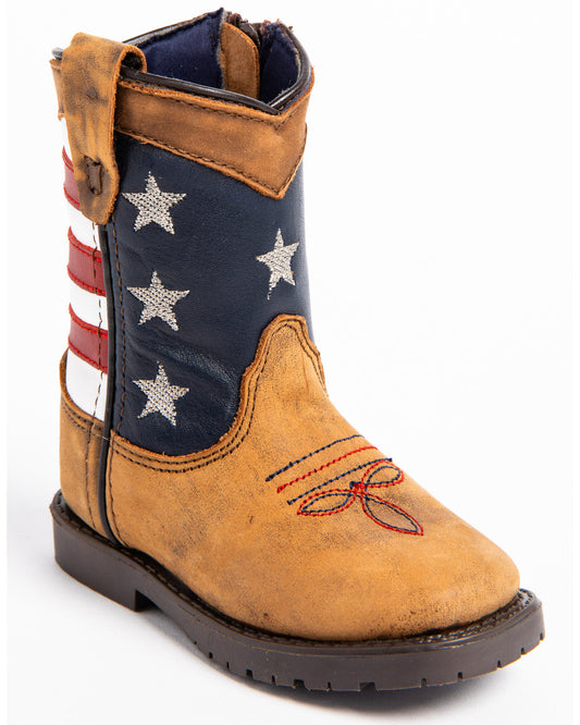 Toddler Boys' USA Flag Western Boots - Broad Square Toe