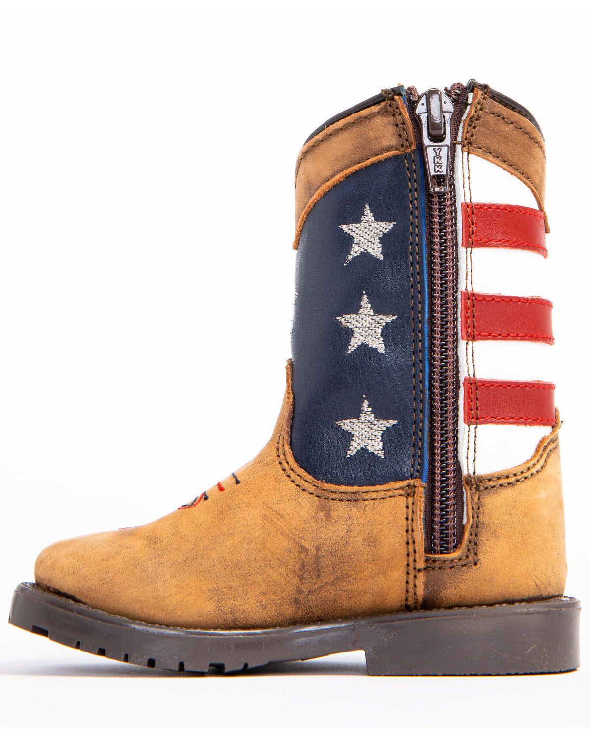 Toddler Boys' USA Flag Western Boots - Broad Square Toe